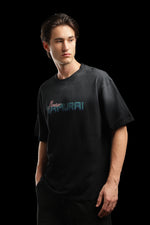 OutlawsFashion Neuro Samurai Black Oversized T-Shirt for Men
