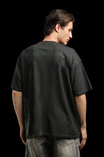 OutlawsFashion Space Warrior Black Oversized T-Shirt for Men