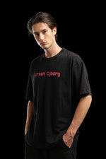 OutlawsFashion Urban Cyborg Black Oversized T-Shirt for Men