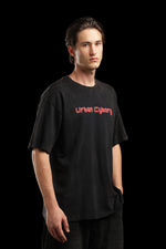 OutlawsFashion Urban Cyborg Black Oversized T-Shirt for Men