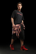 OutlawsFashion Urban Cyborg Black Oversized T-Shirt for Men