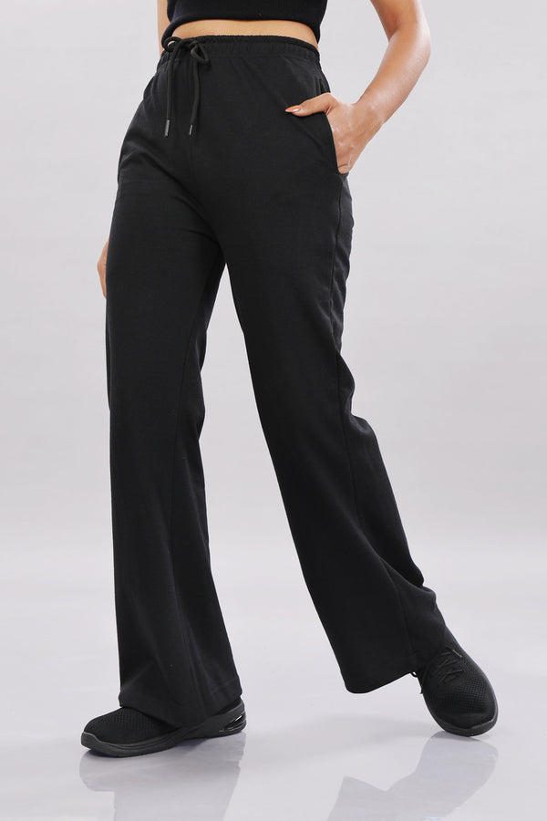 Outlaws Black Track Pants for Women