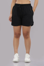 Outlaws women black cotton shorts athleisure casual wear