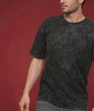 Outlaws Acid Wash Black T-Shirt for Men